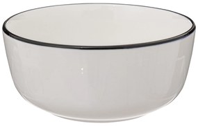 Miska porcelanowa ALIX, czarna obwódka, Ø15 cm