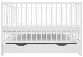 Łóżeczko New Baby Basic z szufladą, białe