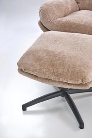 Fotel do salonu z podnóżkiem i funkcją kołyski Pesto Halmar