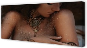 Zdjęcie na płótnie Kobieta w Biżuterii