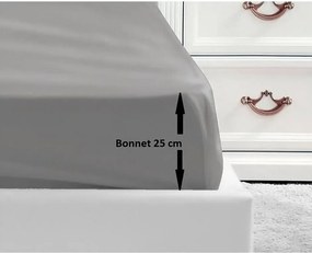 Poszewka na Materac 100% Bawełna 180x200x25 cm Jasnoszary OEKO-TEX