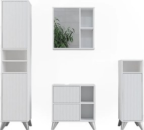 Zestaw mebli łazienkowych biały 60x30x62 leano