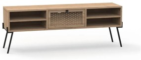 Szafka pod TV w dekorze dębu w naturalnym kolorze 140x51 cm Evan – Marckeric