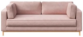 Jasnoróżowa aksamitna sofa 222 cm Celerio – Ame Yens