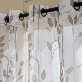 Szara firanka z woalu 140x240 cm Roseris – douceur d'intérieur