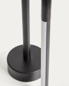 Czarna metalowa lampa stołowa LED (wysokość 30 cm) Bow – Kave Home