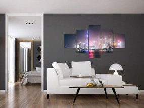 Obraz Szanghaju nocą (125x70 cm)