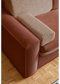 Ceglasta rozkładana sofa 237 cm Wilson – Miuform