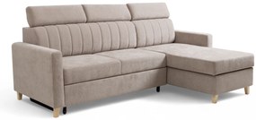 Narożnik Vario z funkcją spania uniwersalny prawo/lewostronny - beżowy szenil Wind 11