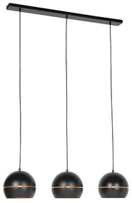 Inteligentna lampa wisząca czarna ze złotym wnętrzem 3-źródła światła z Wifi ST64 - Buell