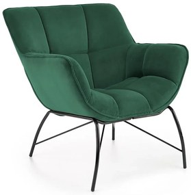 Zielony kubełkowy fotel wypoczynkowy P2-F12