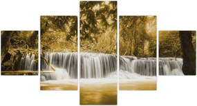 Obraz - Wodospad, vintage (125x70 cm)