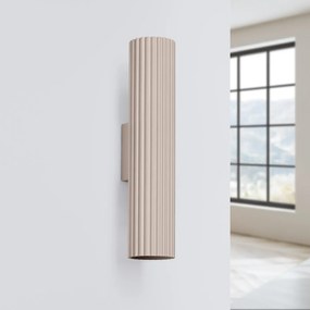 Kinkiet KARBON 30 taupe ryflowany SOLLUX  LIGHTING