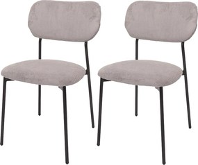 Krzesło do jadalni MCW-O26 (zestaw 2 sztuk), jasnoszary