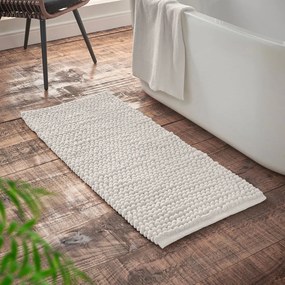 Biały dywanik łazienkowy 50x120 cm Aspen Bobble – Bianca