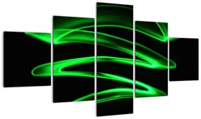Obraz - neonowe fale (125x70 cm)
