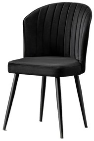 Zestaw krzeseł do jadalni Rubi Black and Black, 4 szt.
