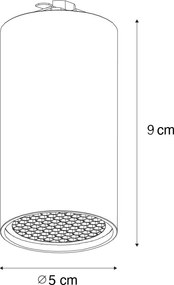 Nowoczesny reflektor ciemny brązowy do systemu szynowego 1-fazowego GU10 35mm - Iconic Ruby Honey