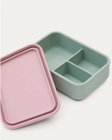 Różowo-turkusowy silikonowy pojemnik śniadaniowy dla dzieci Lili – Kave Home