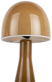 Lampa stołowa w kolorze ochry ze szklanym kloszem (wysokość 45 cm) Bombin – Leitmotiv