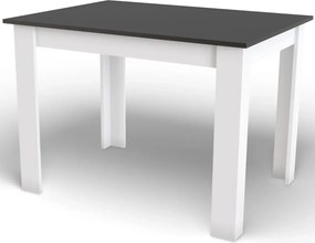 Prostokątny stół kuchenny 120x 80 cm czarny + biały A2-W96