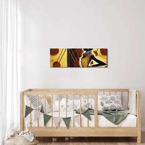 Obraz artystycznego malarstwa starożytnego (z zegarem) (90x30 cm)