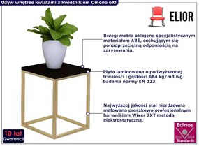 Minimalistyczny kwietnik złoty + czarny - Omono 6X