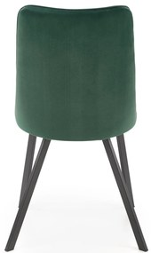 Krzesło ciemny zielony velvet, K450 nowoczesne, loftowe, wygodne, BLUVEL 78
