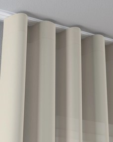 Firana na taśmie wave kolor beżowy tkanina półprzezroczysta, strukturalna