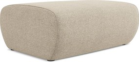 Pufa - z tkaniny szenilowej - ciemny beż - NANEA