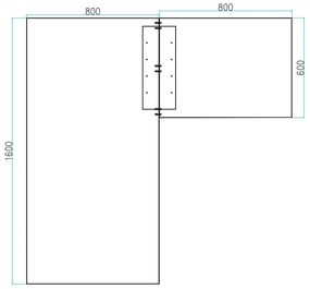 Biurko PRIMO FLEXIBLE 1600 x 1600 mm, szary