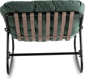 Fotel Bujany Ogrodowy AURORA na Płozach Zielony Nowoczesny