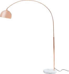 Duża lampa podłogowa w stylu art déco OMBRAGE - Metal i marmur - wys. 180 cm - Miedziany