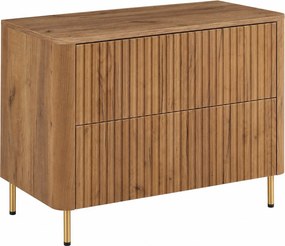 Szafka łazienkowa 80, Dąb craft, blat dąb craft, nogi złote, 80,8 x 44,2 x 65 cm