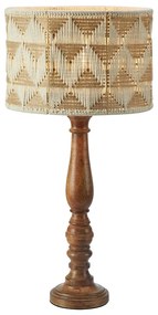 Brązowa lampa stojąca z jutowo-tekstylnym kloszem (wysokość 62,5 cm) Ano – Markslöjd