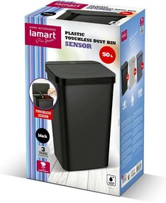 Lamart LT8110 Kosz bezdotykowy Sensor 50 l, czarny
