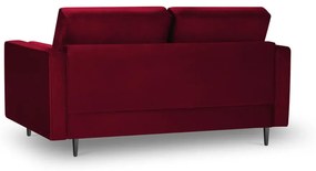 Czerwona aksamitna sofa Milo Casa Santo, 174 cm