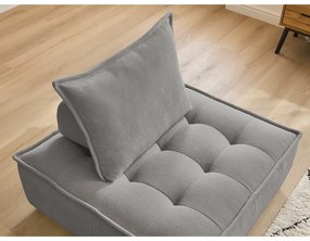 Jasnoszary fotel z materiału bouclé Elisa – Bobochic Paris
