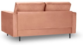 Różowa aksamitna sofa Milo Casa Santo, 174 cm