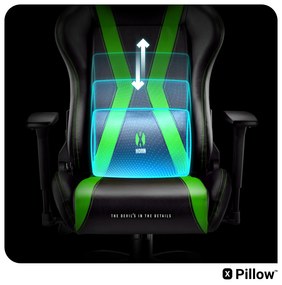 Fotel gamingowy Diablo X-Horn 2.0 Normal Size, czarno-zielony
