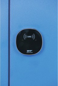 Metalowa szafka ubraniowa S1 Z, 4-drzwiowa, 1850 x 600 x 500 mm, demontaż, zamek RFID, drzwi ciemnoszare