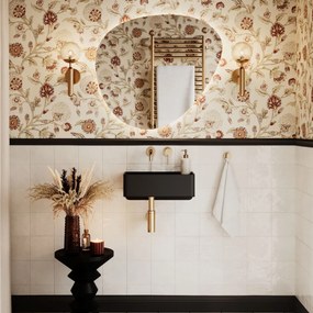 Umywalka z kamienia syntetycznego nablatowa / wisząca prostokątna czarna 43 cm x 25 cm EVELIA Black : Otwór na baterię - Nie, Typ montażu - podwieszana