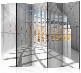 Parawan jednostronny 3D 225x172 cm 5-częściowy szary ARTGEIST B