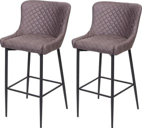 Stołek barowy MCW-H79 (zestaw 2 szt.),  tkanina/tekstylia ciemnoszary