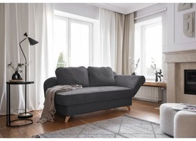 Szary sztruksowy szezlong (prawostronny) Chic Charlotte – Miuform