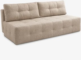 Sofa z Funkcją Spania MORANA Beżowa Szenil Nowoczesna