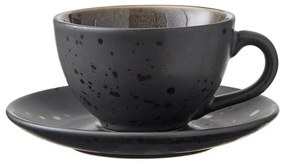 Czarne kamionkowe filiżanki zestaw 4 szt. 240 ml Black/Mix – Bitz