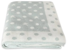 Jasnoniebieski dziecięcy bawełniany koc Homemania Decor Baby Baby Dots, 90x90 cm