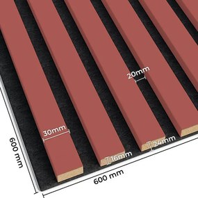 Panele akustyczne 6 szt. koralowe R2-E45