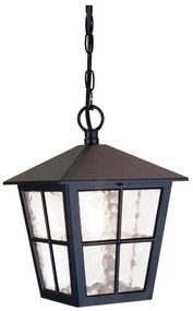 Elstead - Lampa wisząca zewnętrzna na łańcuchu CANTERBURY 1xE27/100W/230V IP43 czarny